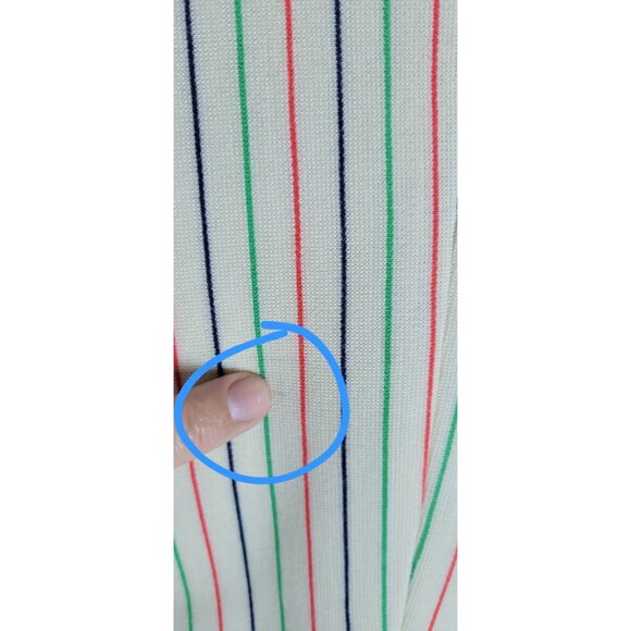 Vintage 80s Womens Size S Blazer Beige Stripped Open Jacket CHOICE by BUTTE - Picture 7 of 16